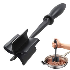 1pc Mansual Meat Chopper; Heat Resistant Meat Masher For Hamburger Meat; Ground Beef Smasher; Nylon Hamburger Chopper Utensil 1pc Mansual Meat Chopper; Heat Resistant Meat Masher For Hamburger Meat; Ground Beef Smasher; Nylon Hamburger Chopper Utensil